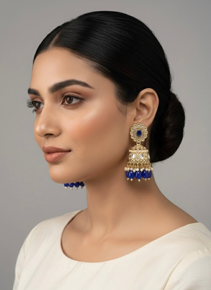 Imitation Kundan-Style Earrings for Weddings