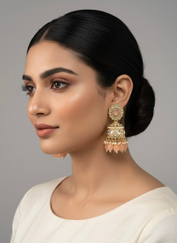 Imitation Kundan-Style Earrings for Weddings
