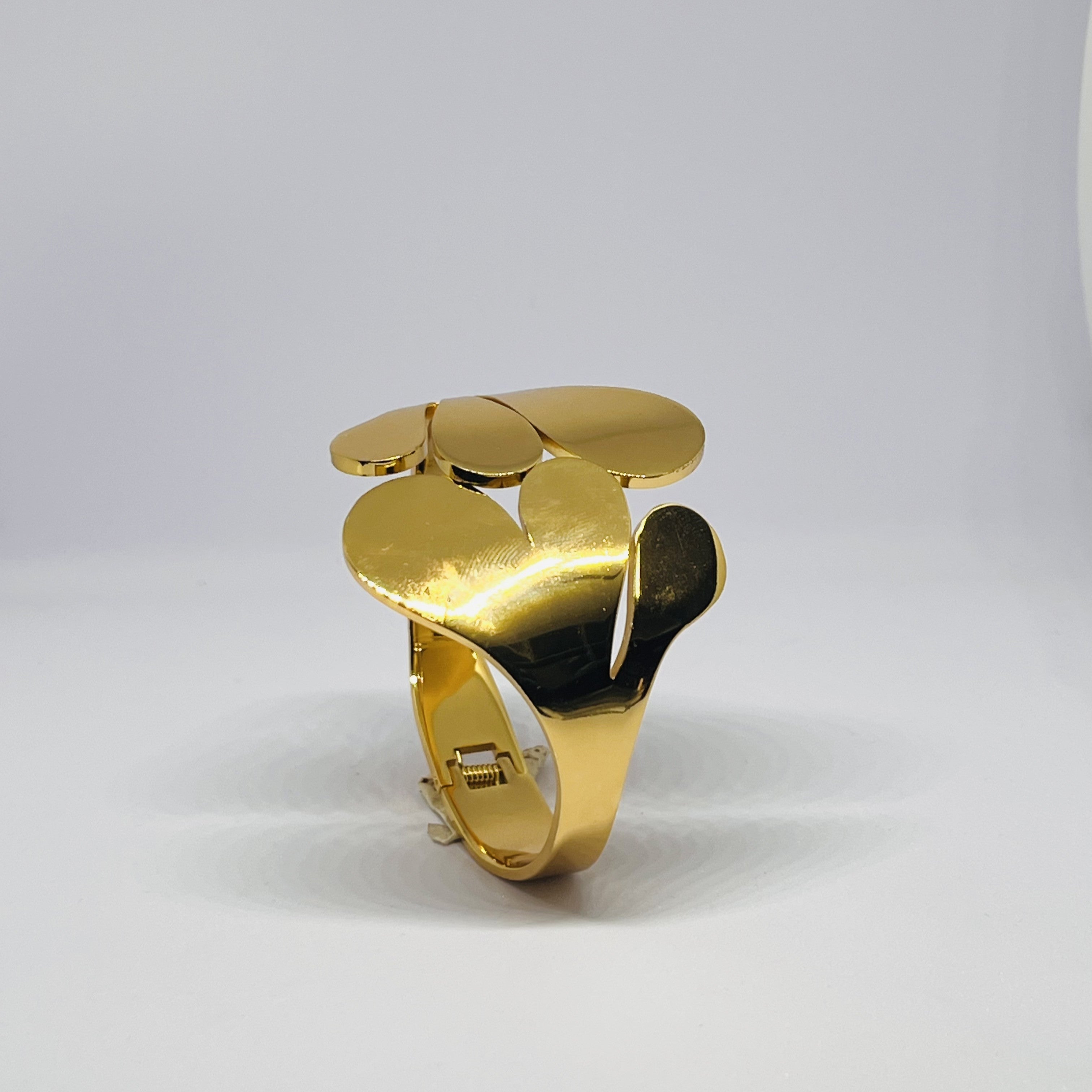 Statement Gold Abstract Petal Ring – Contemporary Designer Collection